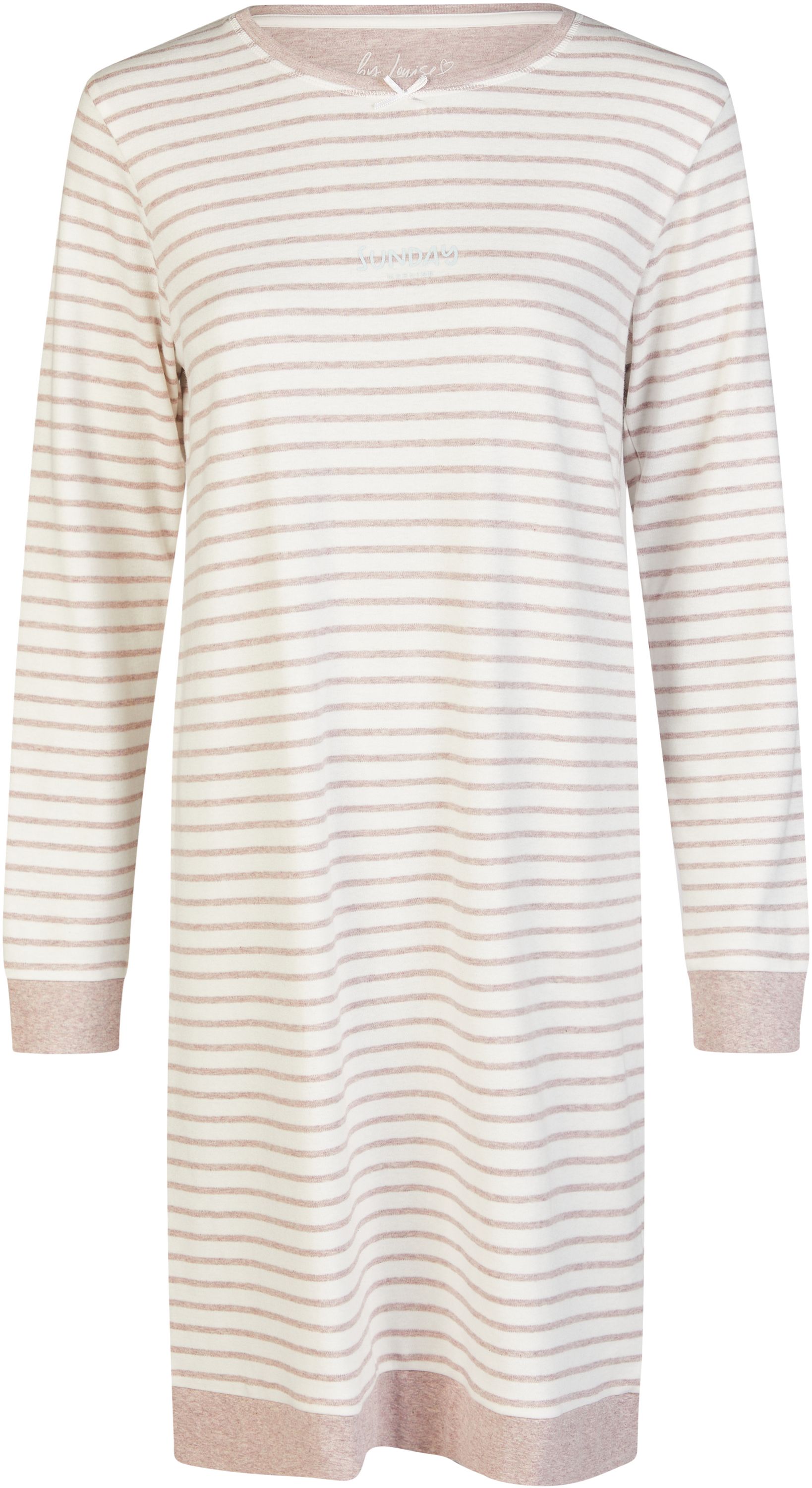 Ladies half-sleeved sleepshirt navy print