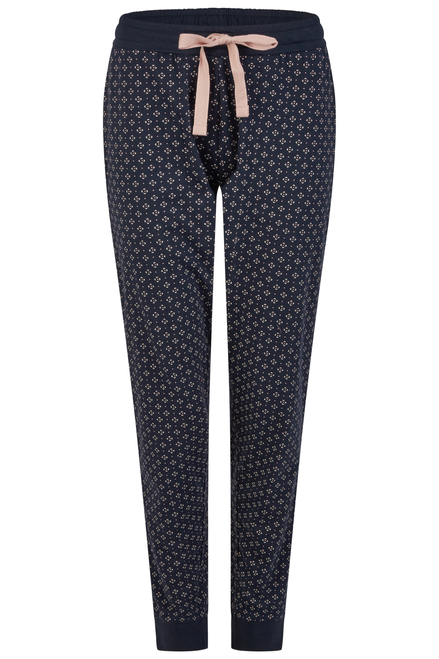 Damen Pyjamahose navy print