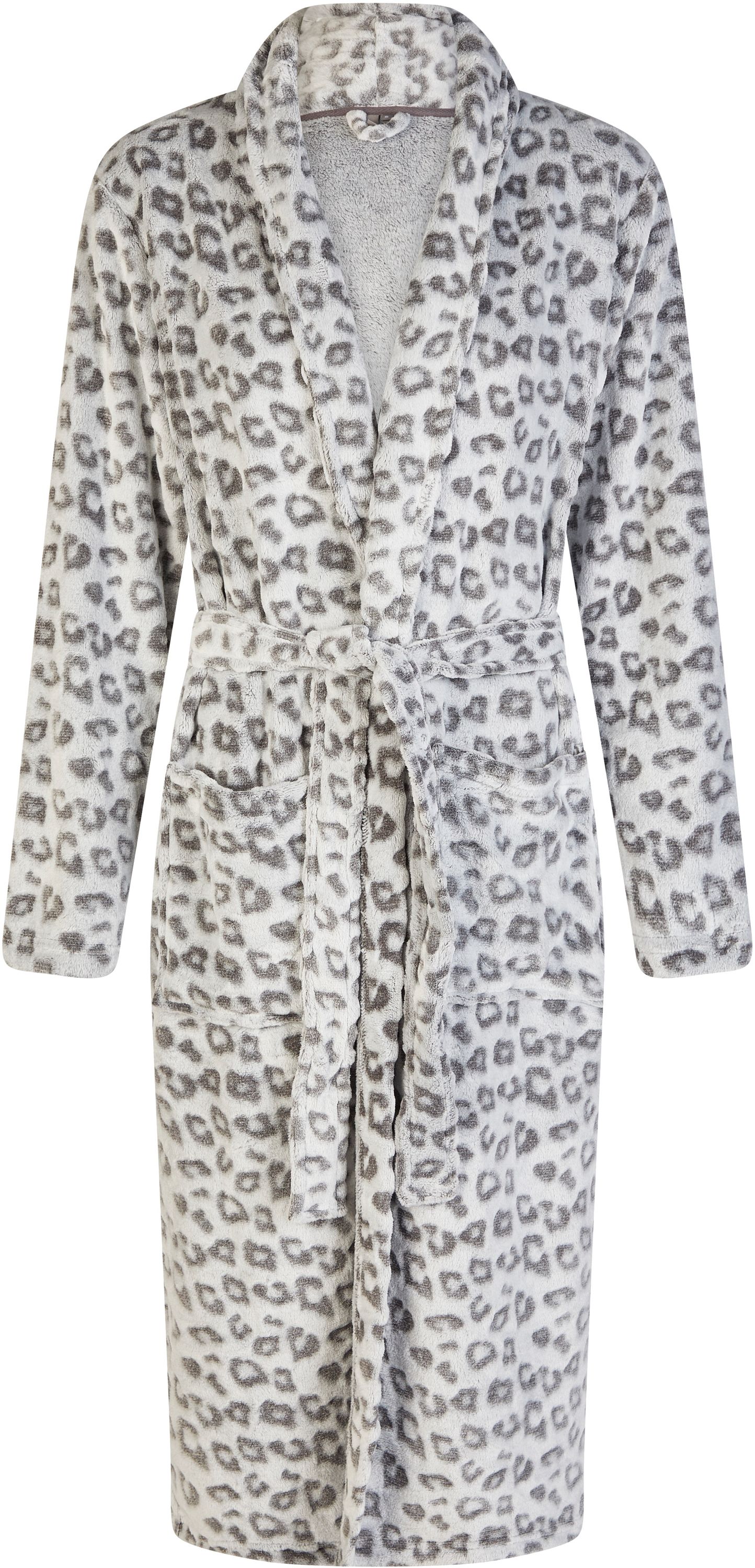 By Louise ladies bathrobe sauna dressing gown long with belt pink hearts