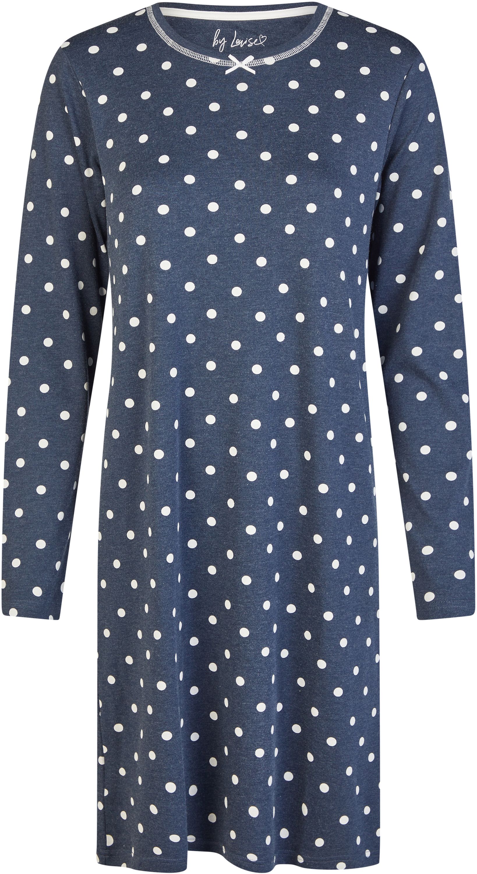 Ladies half-sleeved sleepshirt navy print