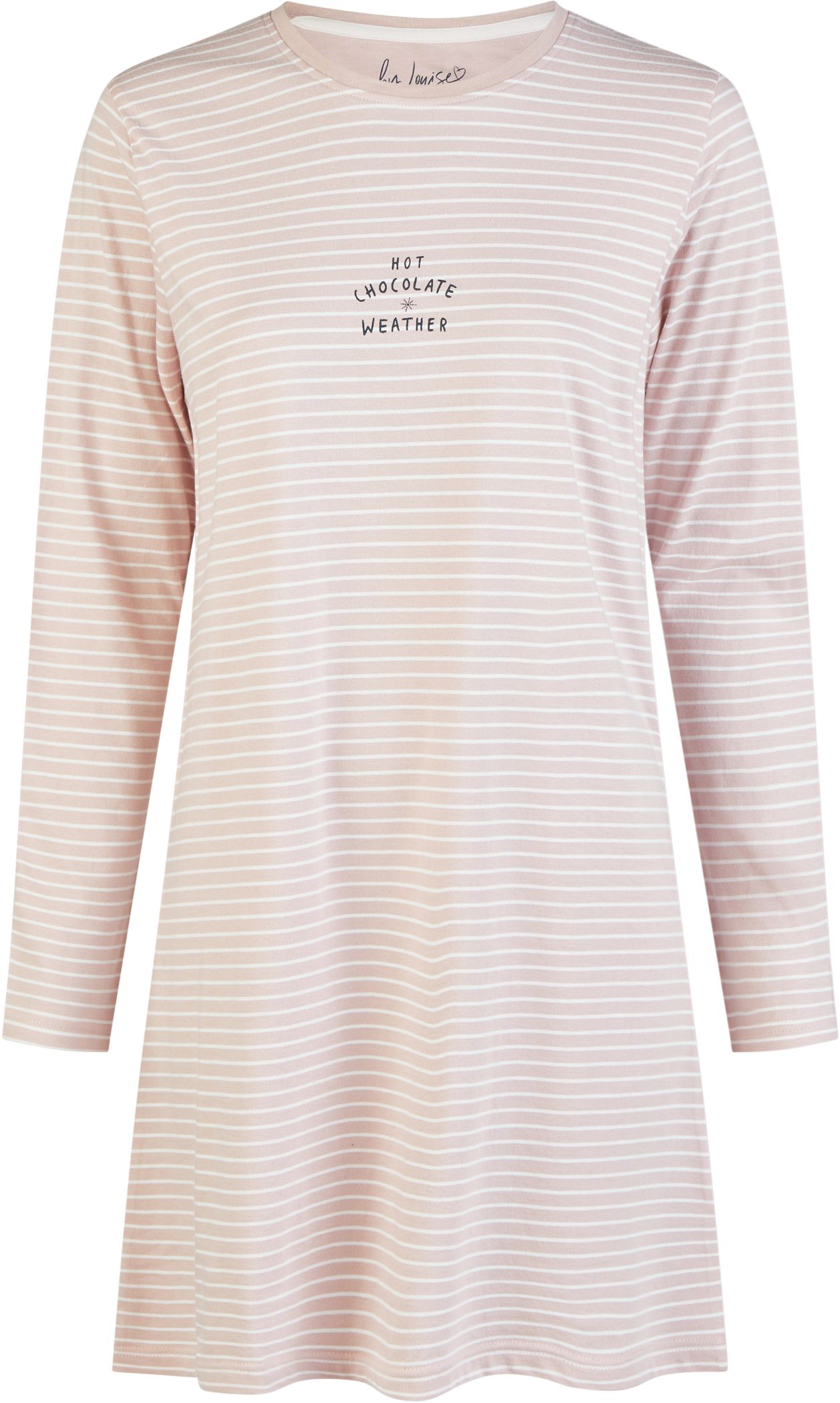 Ladies half-sleeved sleepshirt navy print