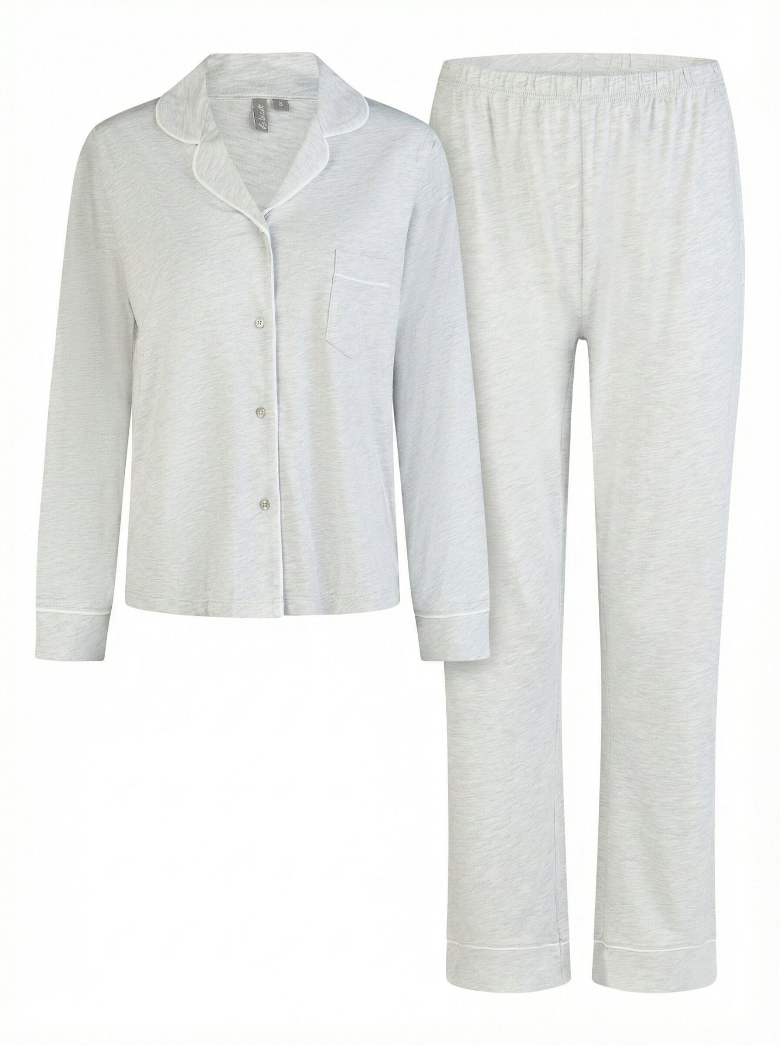 Damen Pyjama Button Down Set Grau