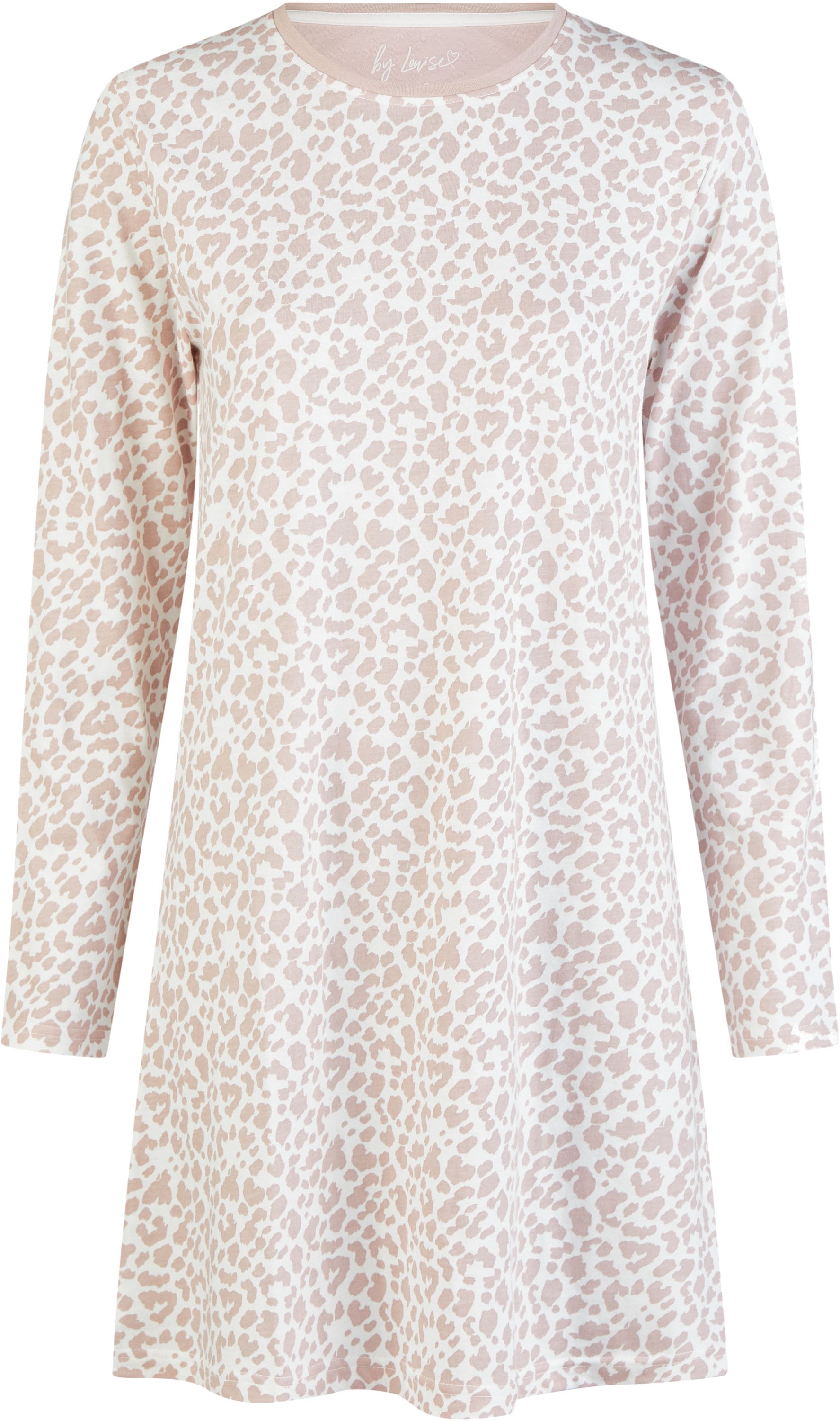 Ladies half-sleeved sleepshirt navy print