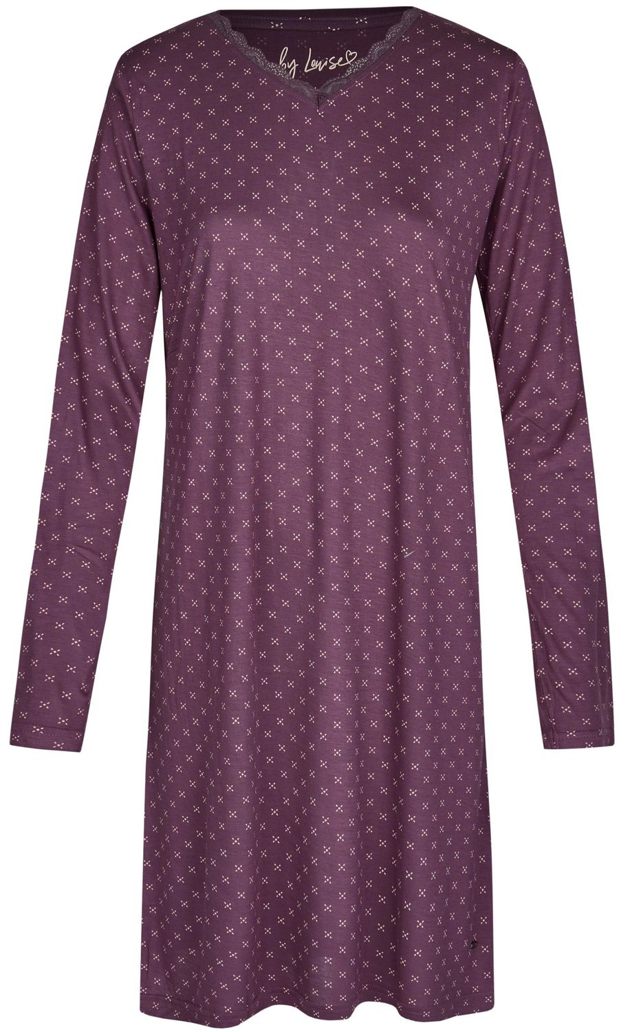 Damen Langarm Sleepshirt violett