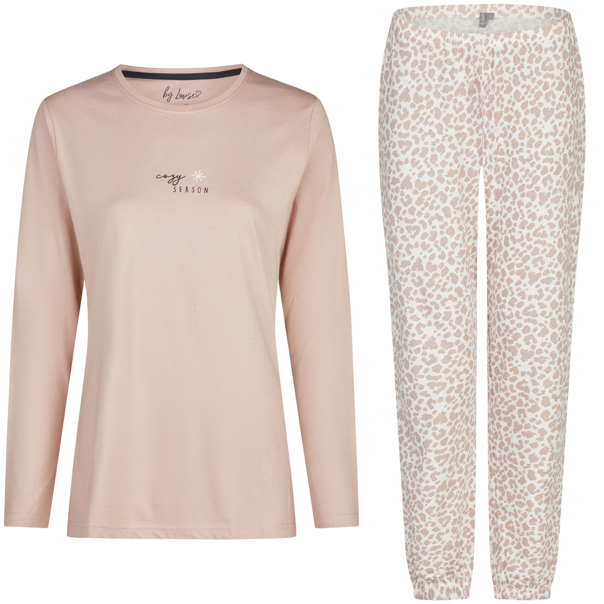 Damen Pyjama Interlock Rosa + Kuschelsocken