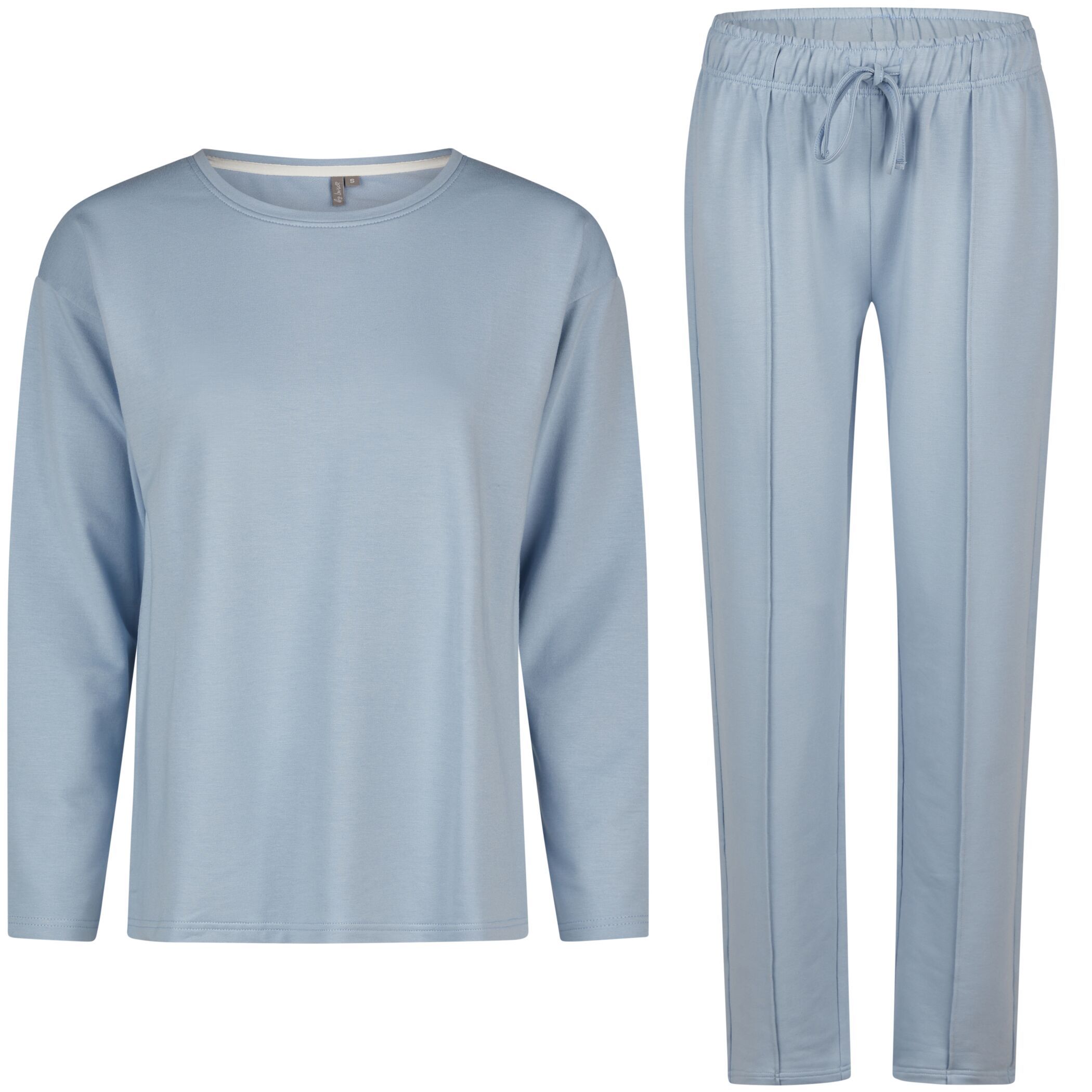 Ladies long-sleeved sleepshirt navy print