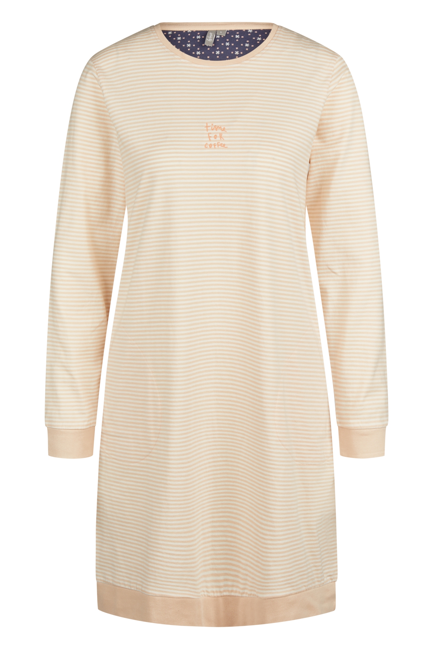Damen Langarm Sleepshirt Streifen