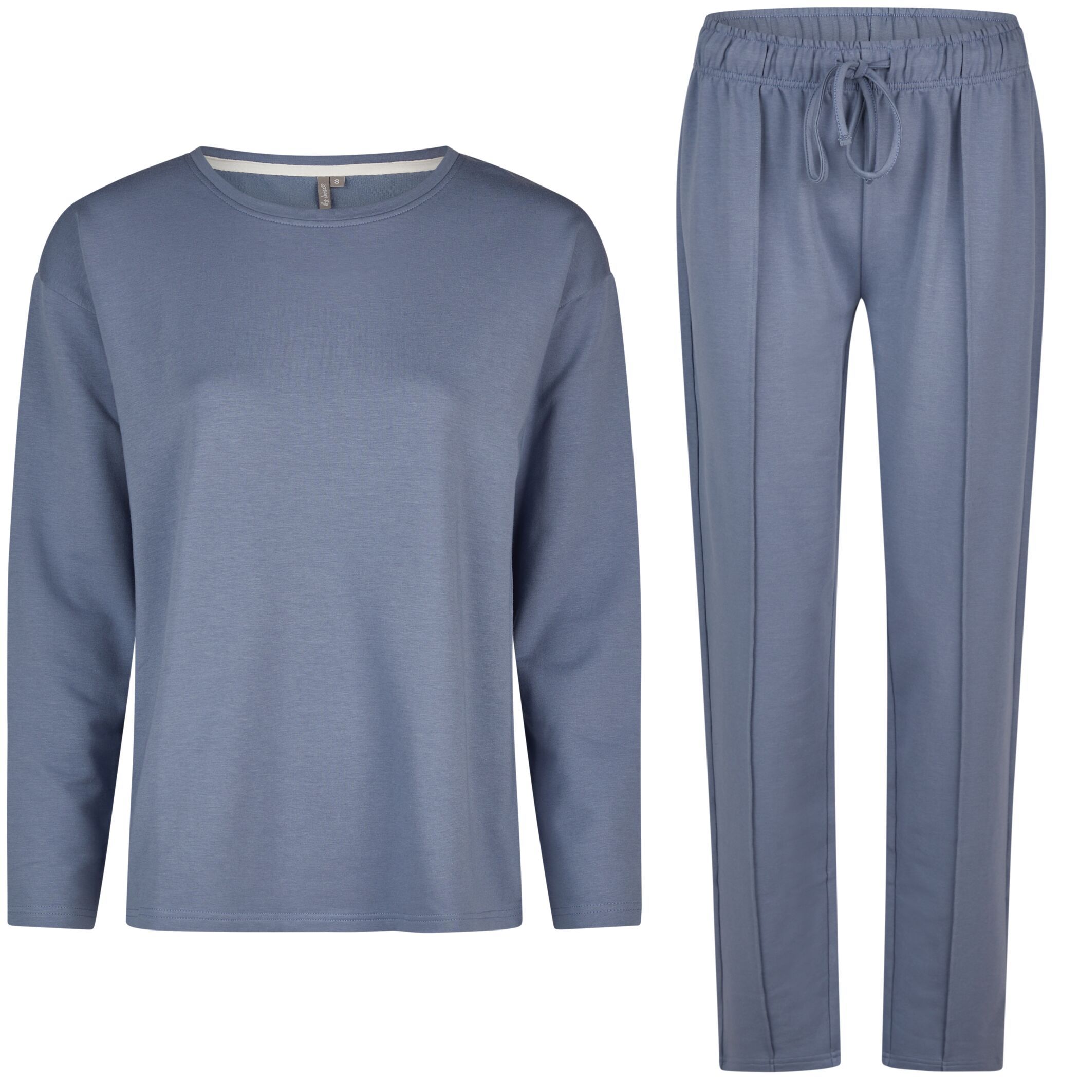 Ladies long-sleeved sleepshirt navy print