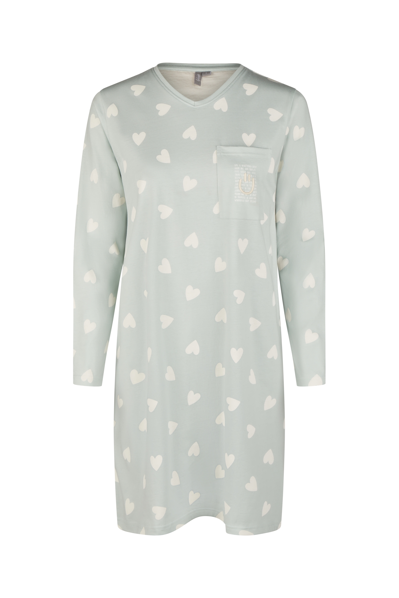 Damen Langarm Sleepshirt Herzen